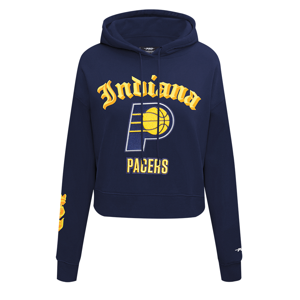 SUDADERA CON GORRO NBA INDIANA PACERS OLD ENGLISH PARA MUJER