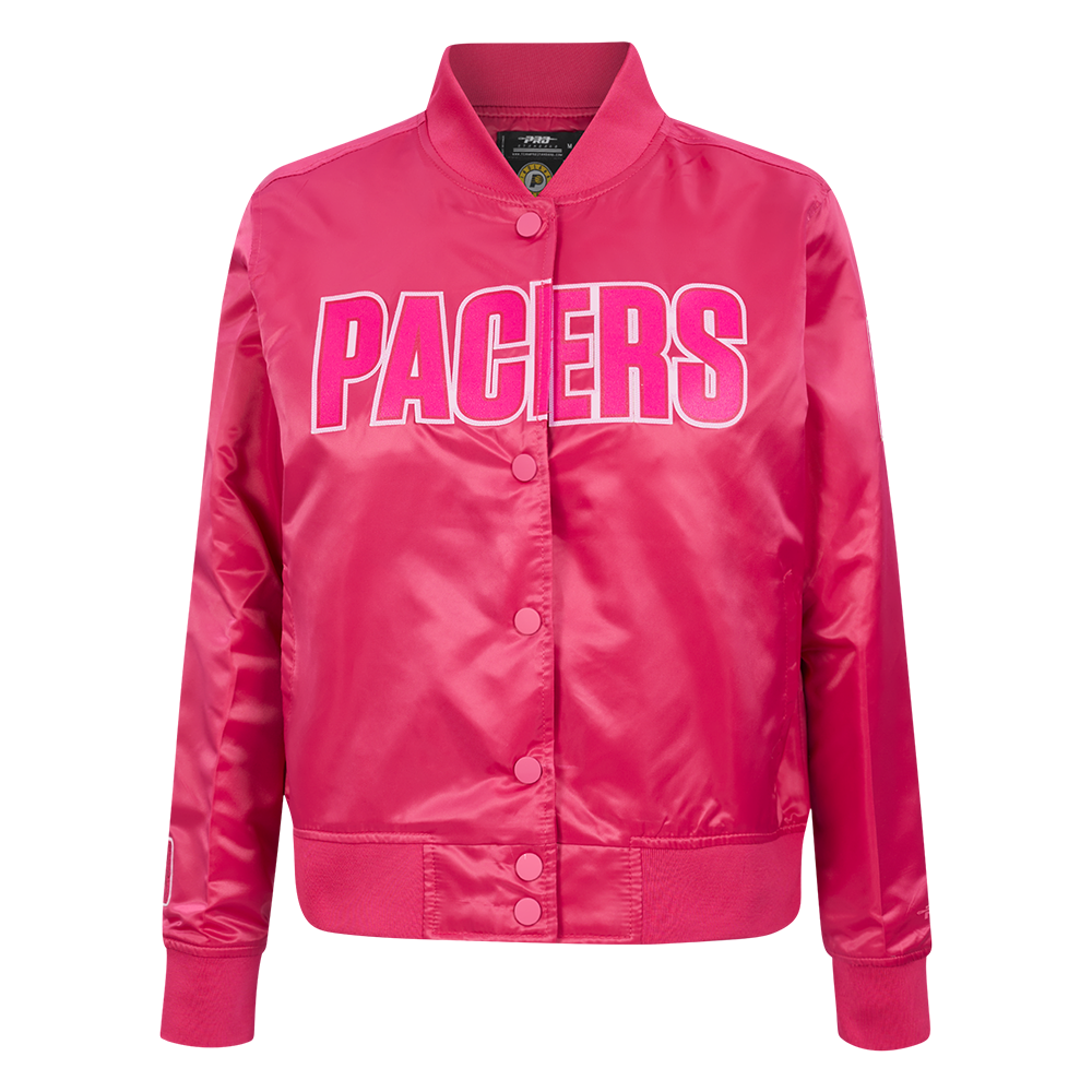 CHAMARRA DE SATIN NBA INDIANA PACERS CLASSIC TRIPLE PINK PARA MUJER