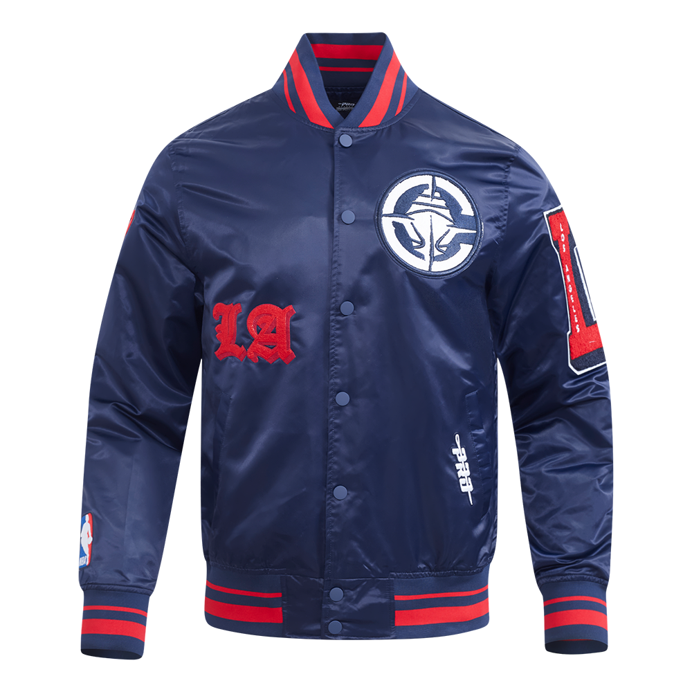 CHAMARRA DE SATIN NBA LOS ANGELES CLIPPERS OLD ENGLISH