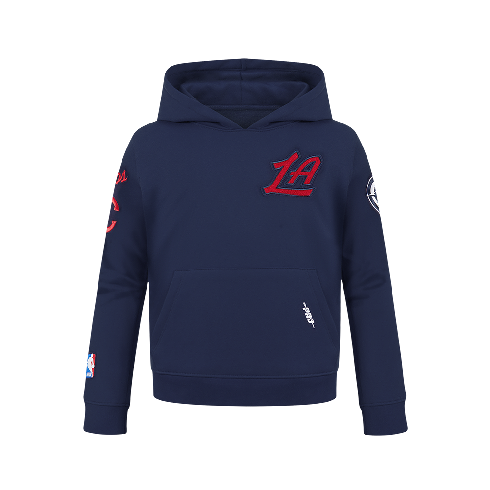 SUDADERA CON GORRO NBA LOS ANGELES CLIPPERS CLASSIC CHENILLE PARA NIÑO JUNIOR