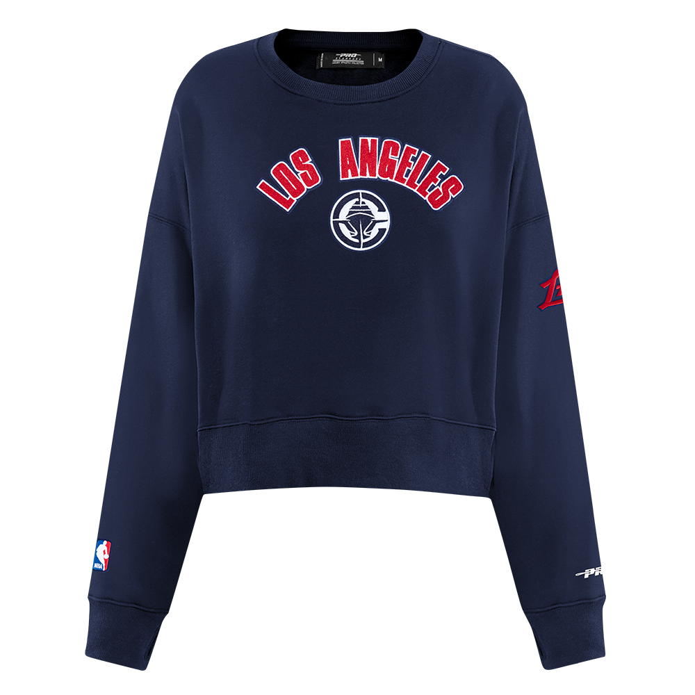 SUDADERA DE CUELLO REDONDO NBA LOS ANGELES CLIPPERS CLASSIC CHENILLE PARA MUJER