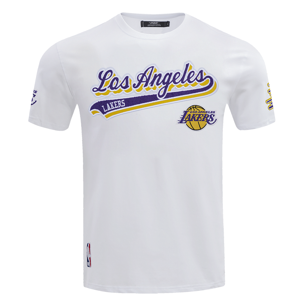 PLAYERA NBA LOS ANGELES LAKERS SCRIPT TAIL