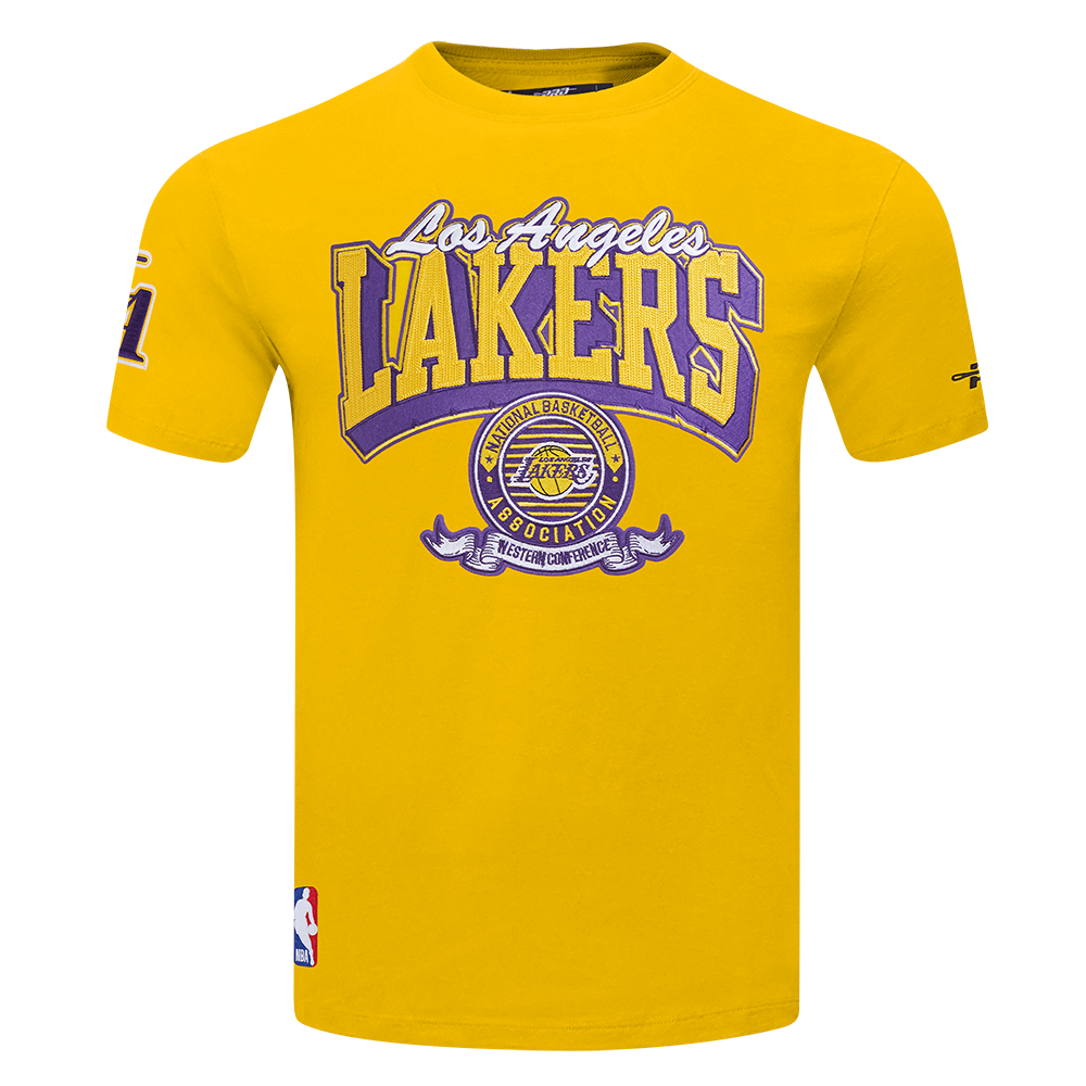 PLAYERA NBA LOS ANGELES LAKERS TEAM BADGE