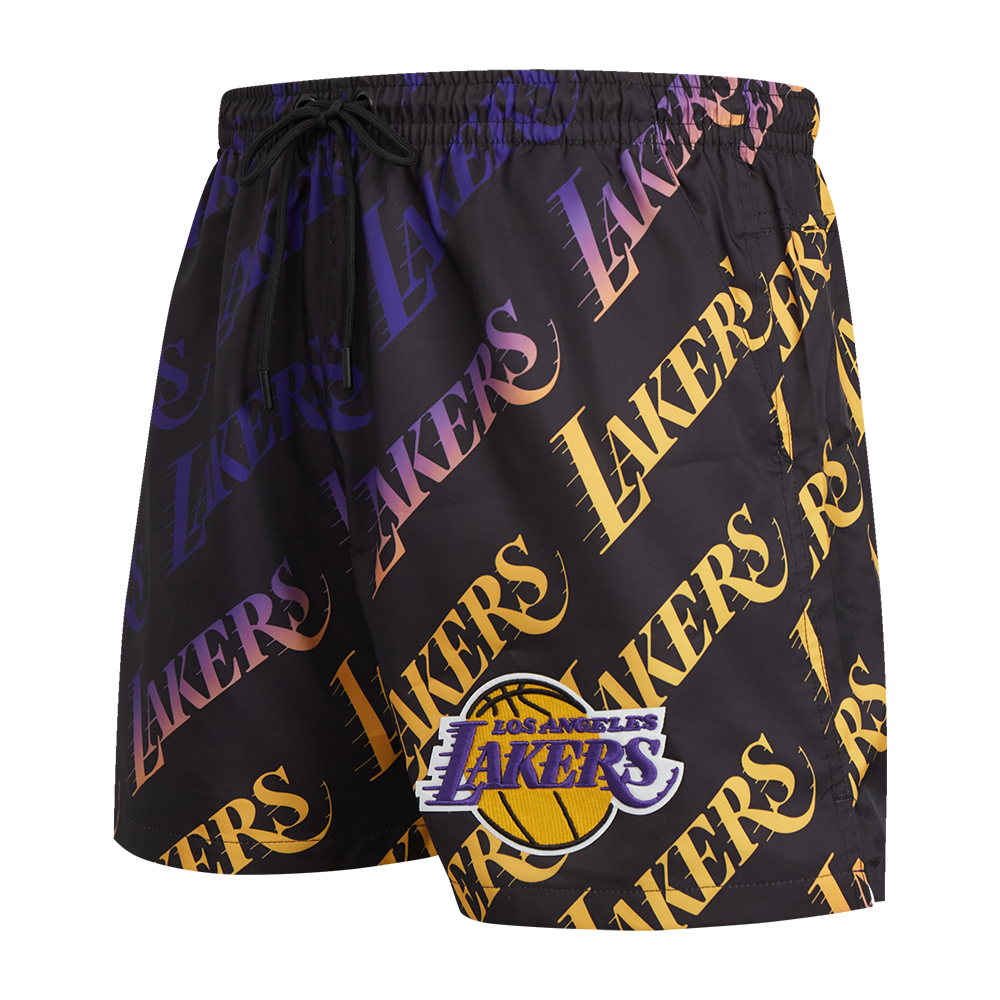 SHORTS DE ALGODÓN NBA LOS ANGELES LAKERS OMBRE WORDMARK AOP