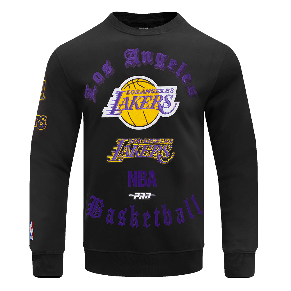 SUDADERA DE CUELLO REDONDO NBA LOS ANGELES LAKERS OLD ENGLISH