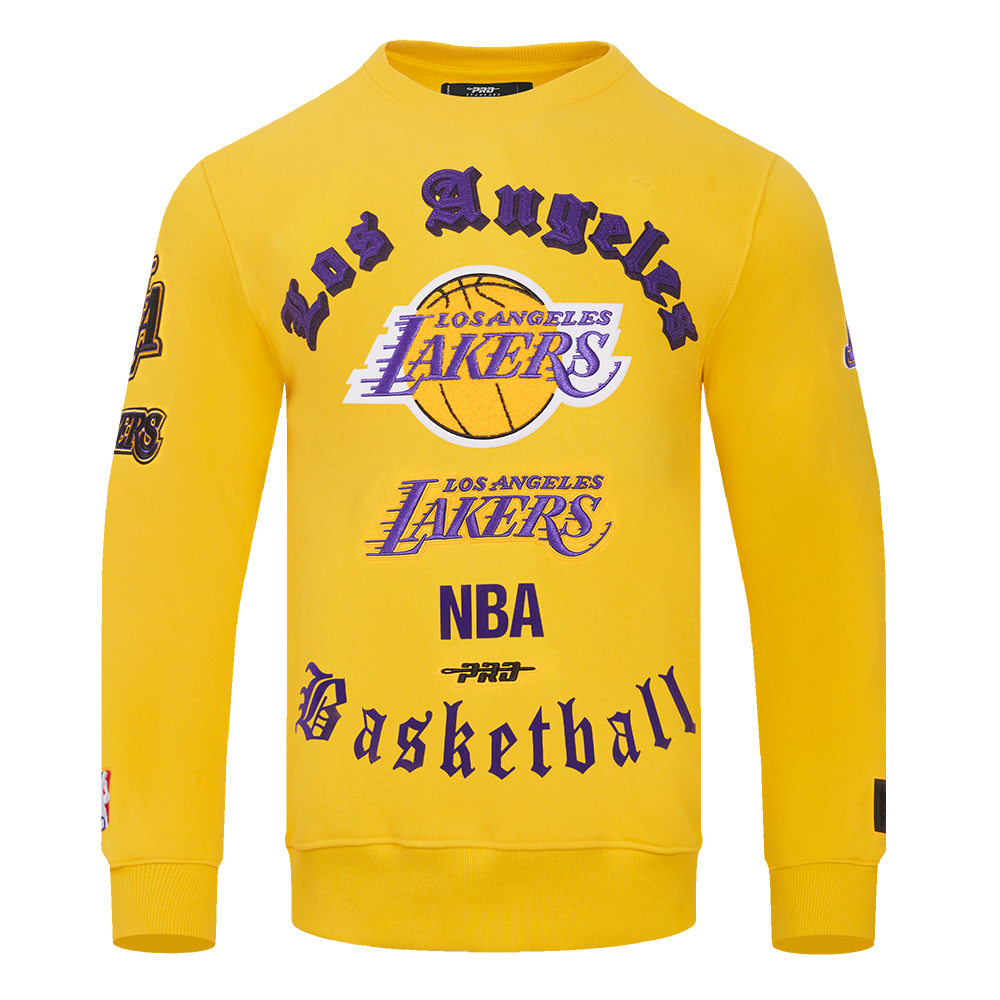 SUDADERA DE CUELLO REDONDO NBA LOS ANGELES LAKERS OLD ENGLISH