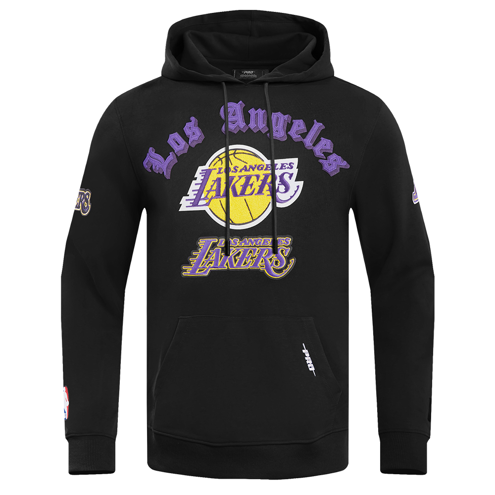 SUDADERA CON GORRO NBA LOS ANGELES LAKERS OLD ENGLISH