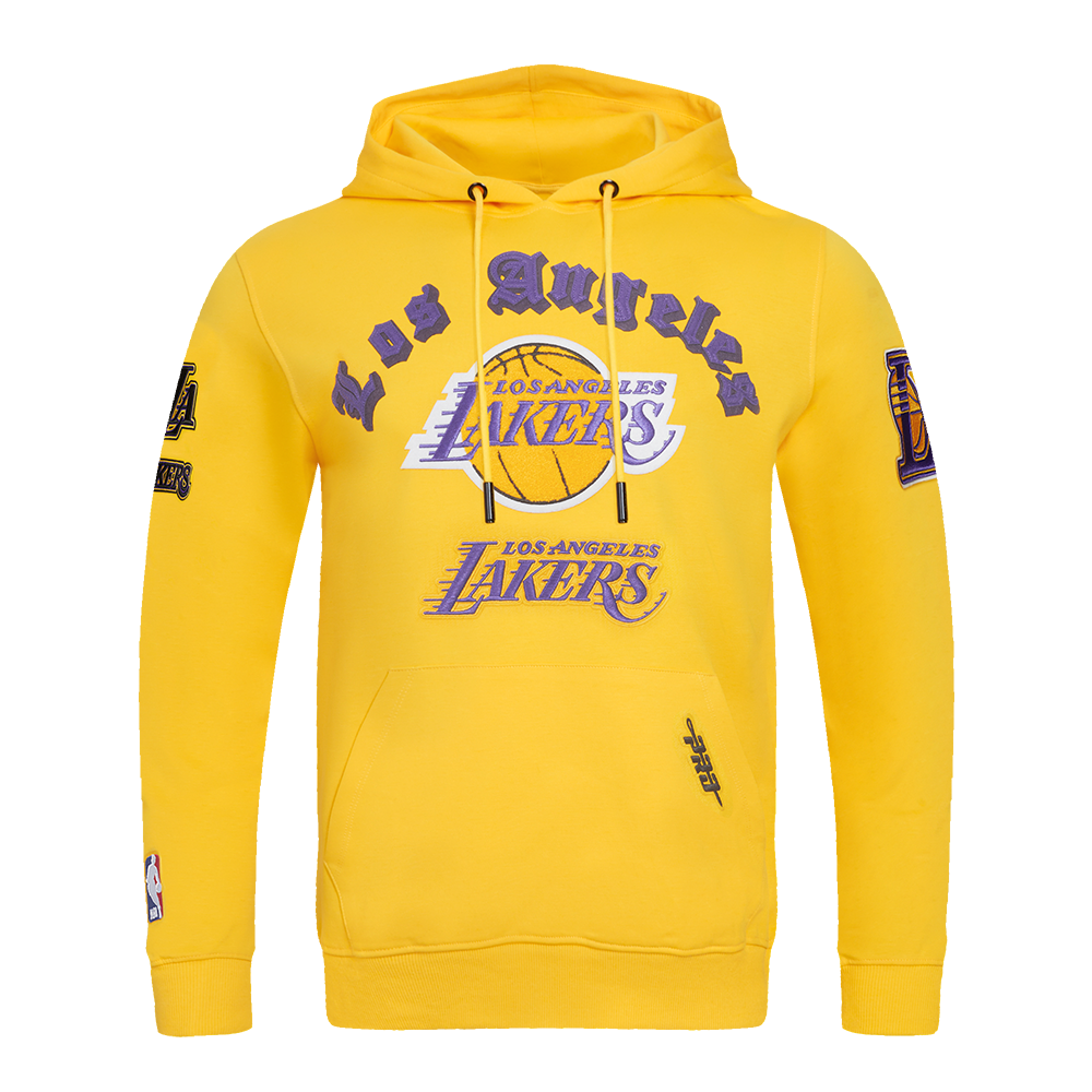 SUDADERA CON GORRO NBA LOS ANGELES LAKERS OLD ENGLISH