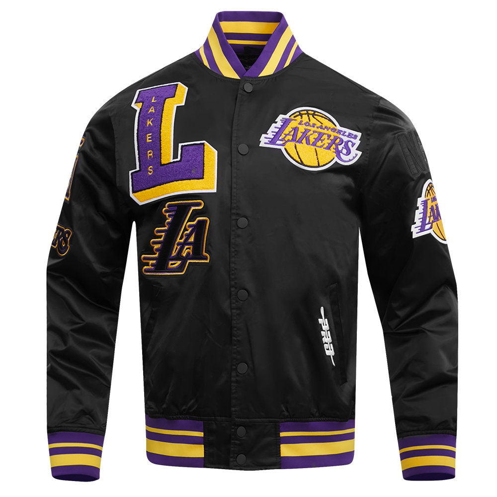 CHAMARRA DE SATÍN NBA LOS ANGELES LAKERS MASH UP