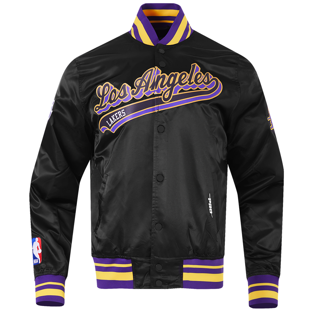 CHAMARRA DE SATÍN NBA LOS ANGELES LAKERS SCRIPT TAIL