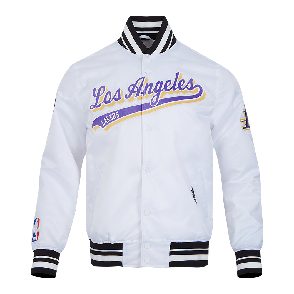 CHAMARRA DE SATÍN NBA LOS ANGELES LAKERS SCRIPT TAIL