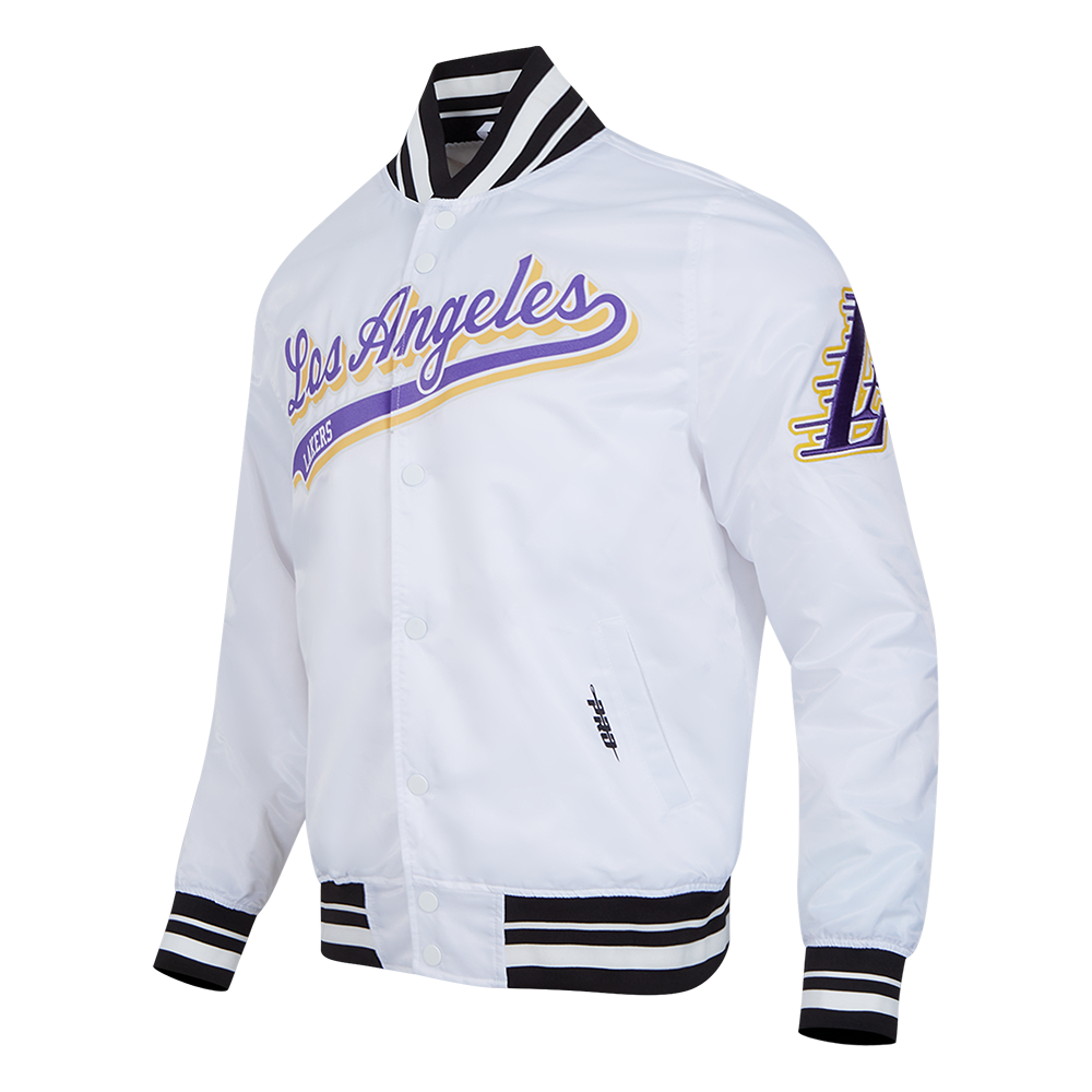 CHAMARRA DE SATÍN NBA LOS ANGELES LAKERS SCRIPT TAIL – Pro
