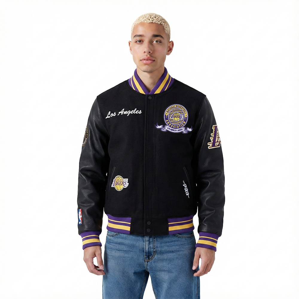 CHAMARRA UNIVERSITARIA NBA LOS ANGELES LAKERS TEAM BADGE