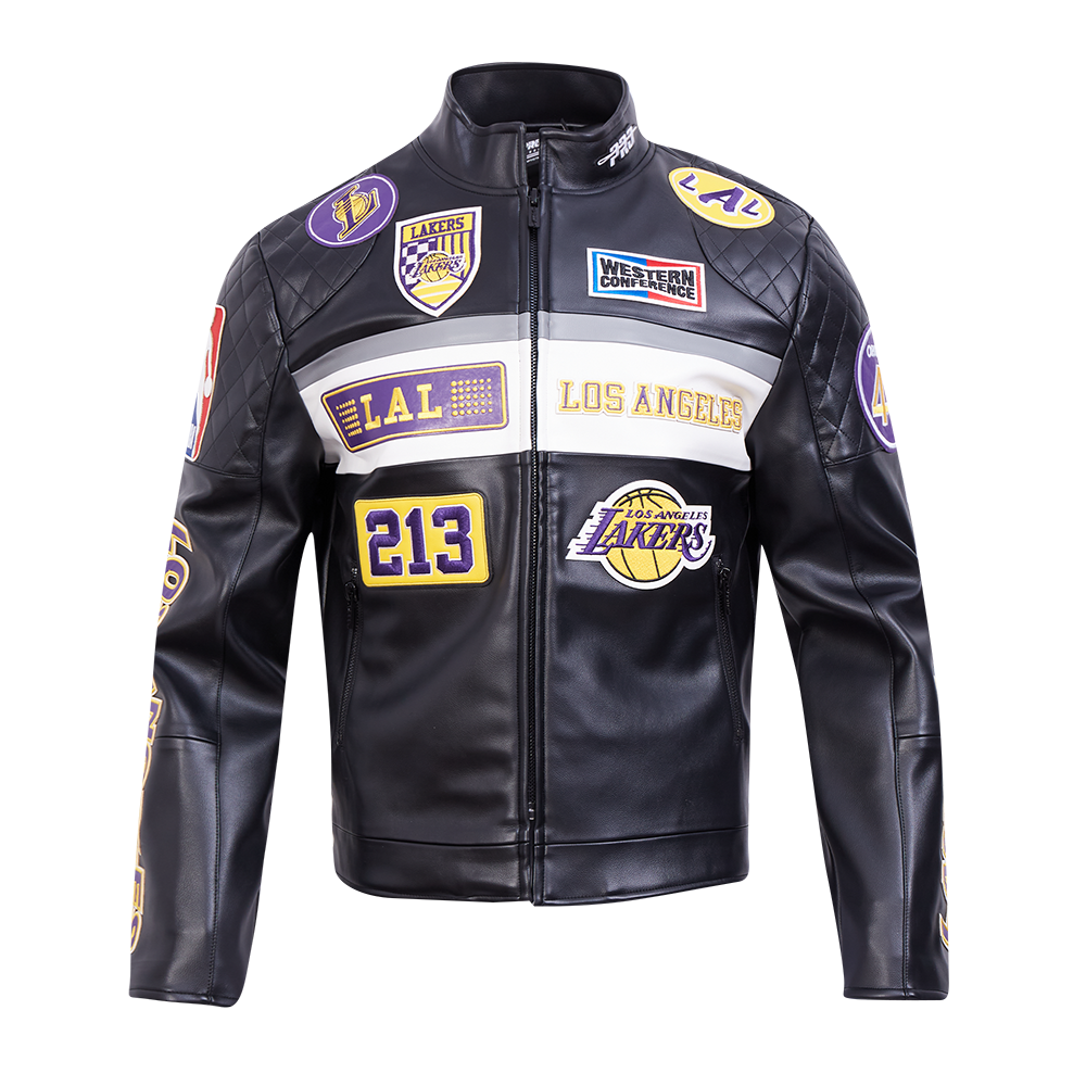 CHAMARRA DE PIEL NBA LOS ANGELES LAKERS MOTO JACKET