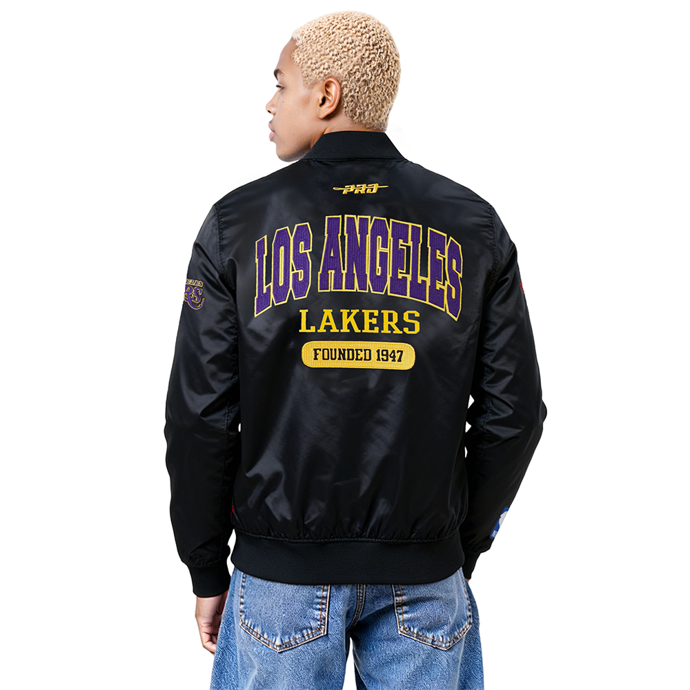 CHAMARRA DE SATÉN NBA LOS ANGELES LAKERS CITY ARCH