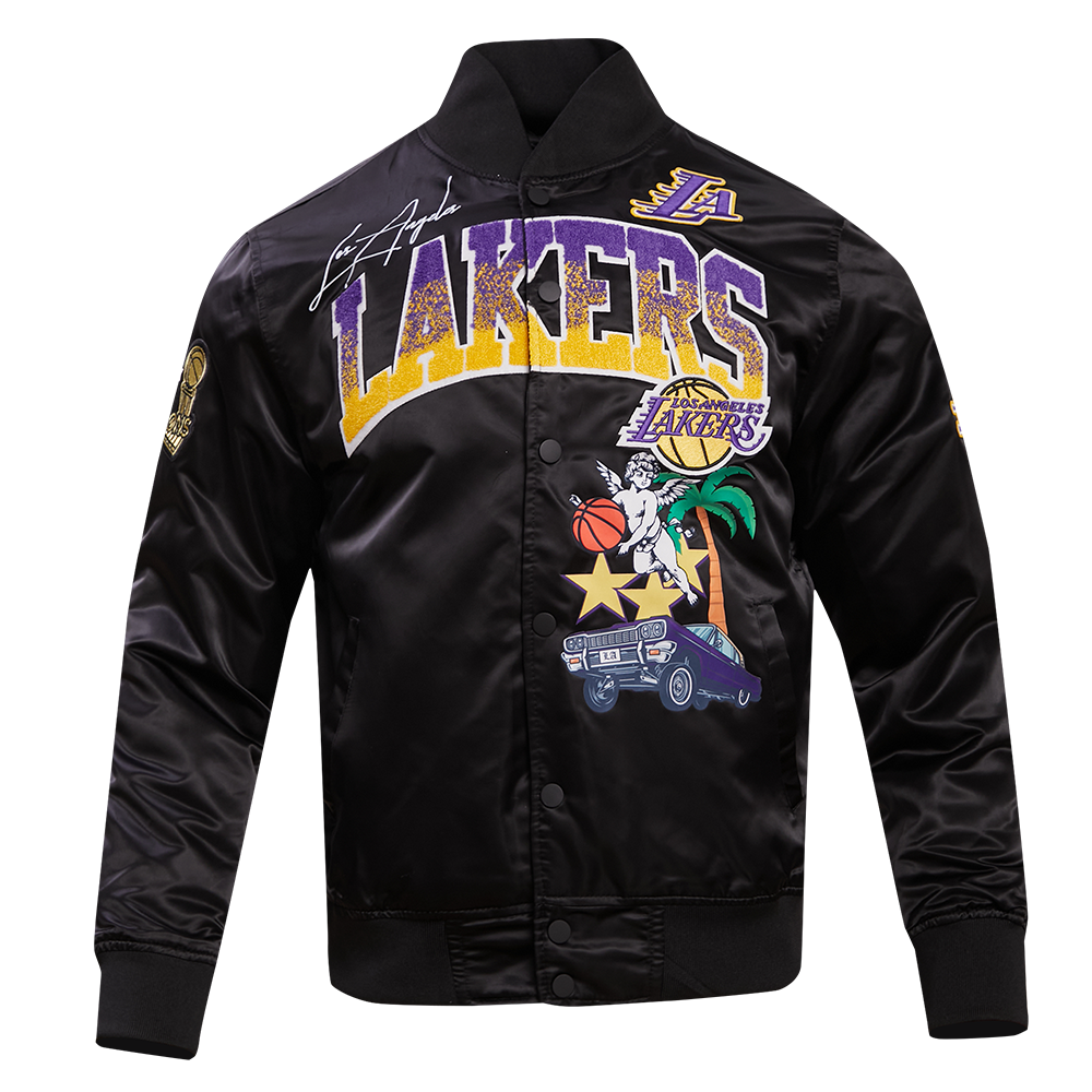 CHAMARRA DE SATÍN NBA LOS ANGELES LAKERS HOME TOWN