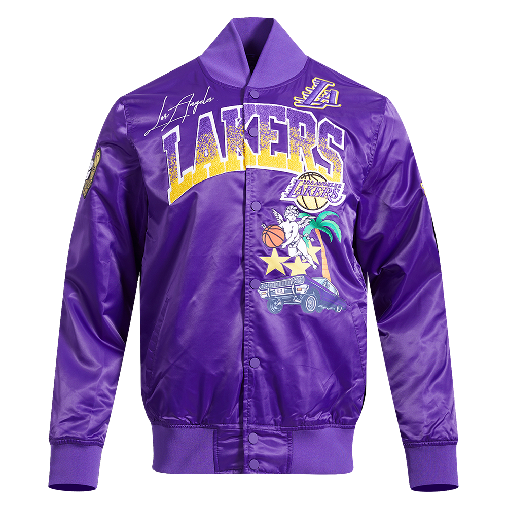 CHAMARRA DE SATÍN NBA LOS ANGELES LAKERS HOME TOWN