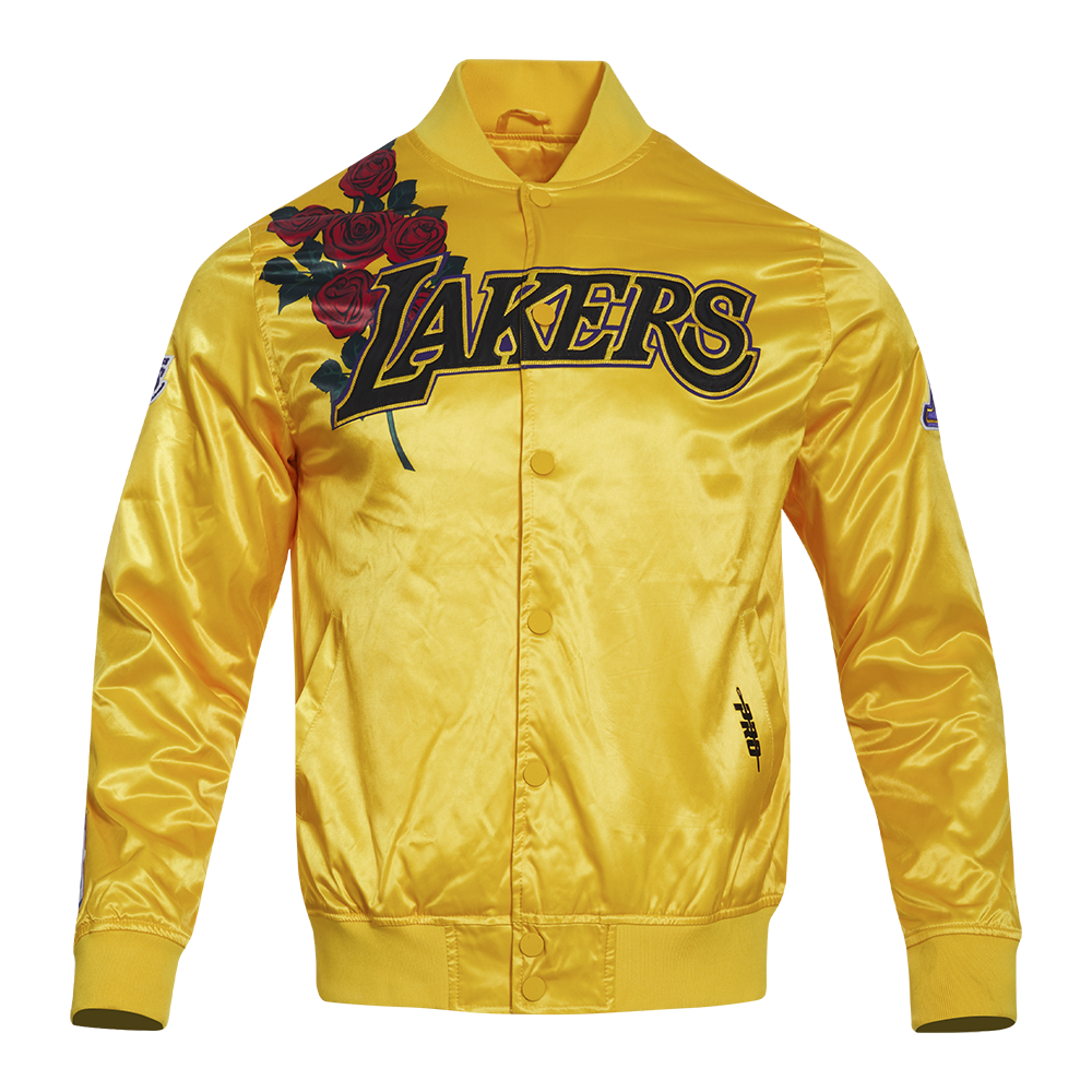 CHAMARRA DE SATÍN NBA LOS ANGELES LAKERS ROSES