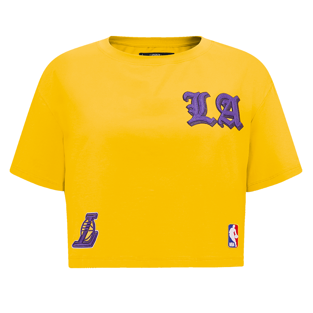 PLAYERA NBA LOS ANGELES LAKERS OLD ENGLISH PARA MUJER