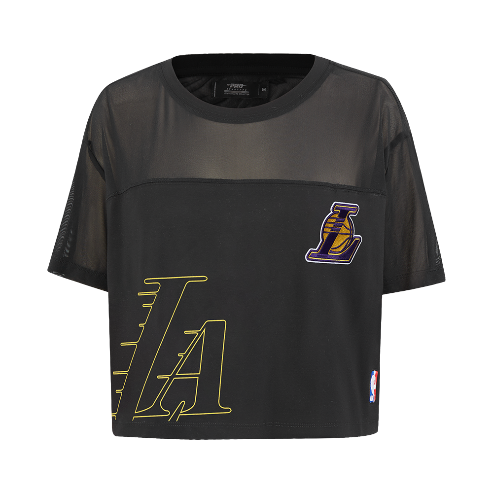 PLAYERA CROP NBA LOS ANGELES LAKERS SHEER INFLUENCE PARA MUJER