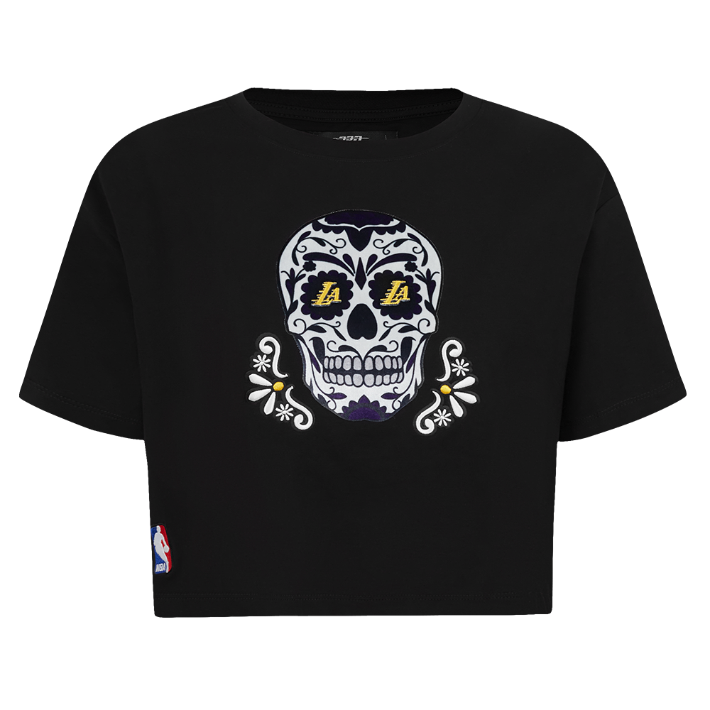 PLAYERA NBA LOS ANGELES LAKERS SUGAR SKULL PARA MUJER