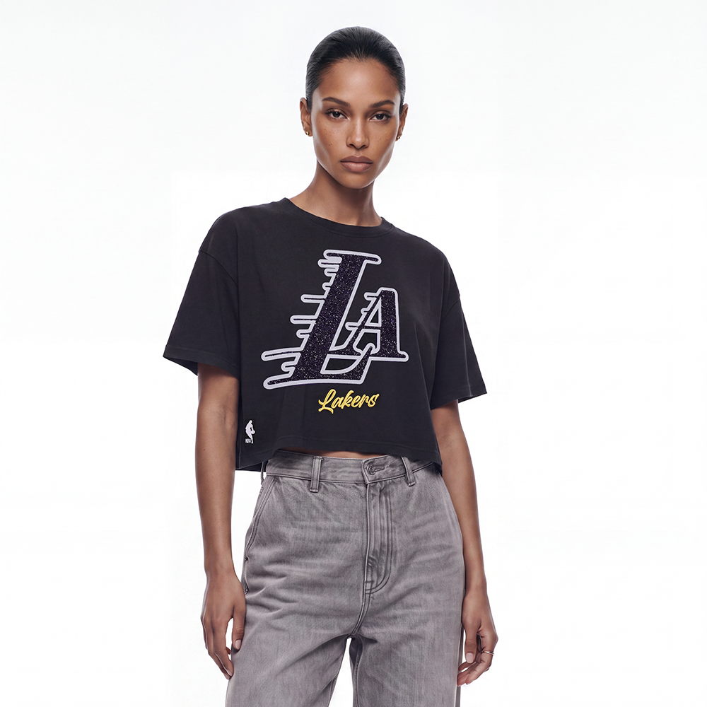 PLAYERA NBA LOS ANGELES LAKERS TEAM CRYSTALLINE PARA MUJER