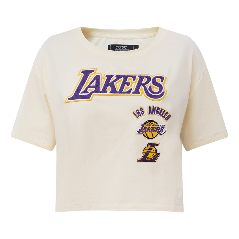 PLAYERA CROP NBA LOS ANGELES LAKERS RETRO CLASSICS PARA MUJER