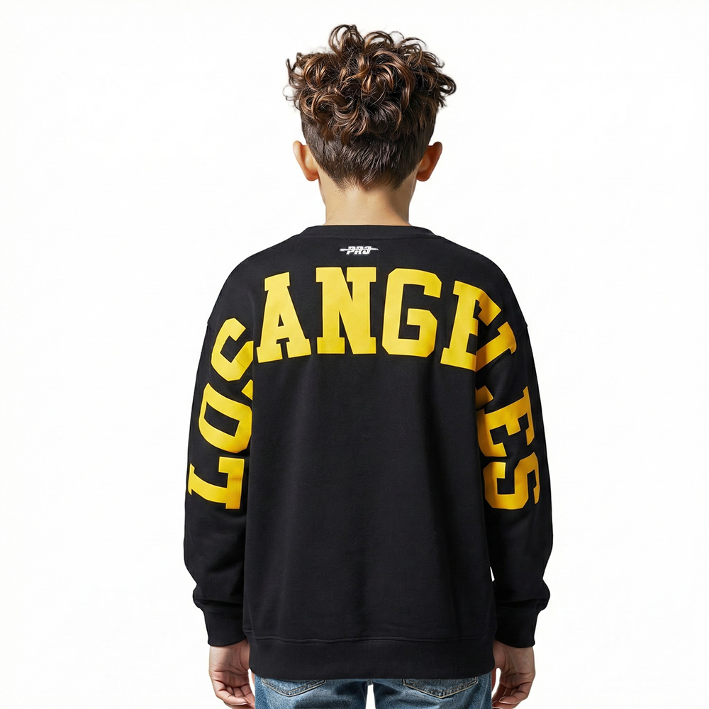 SUDADERA DE CUELLO REDONDO NBA LOS ANGELES LAKERS WINGSPAN PARA NIÑO JUNIOR