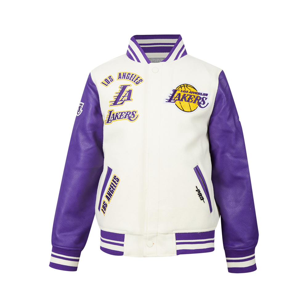 CHAMARRA UNIVERSITARIA NBA LOS ANGELES LAKERS RETRO CLASSICS PARA NIÑO JUNIOR