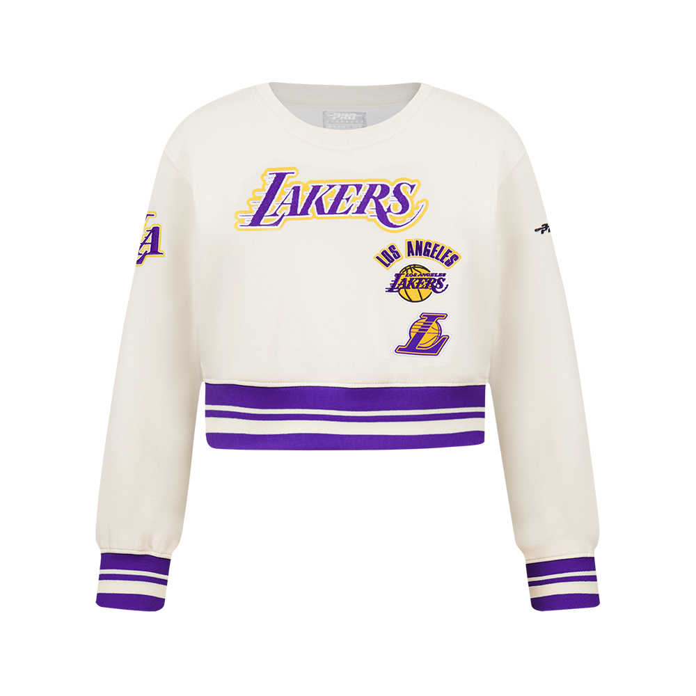 SUDADERA DE CUELLO REDONDO NBA LOS ANGELES LAKERS RETRO CLASSICS PARA NIÑA JUNIOR