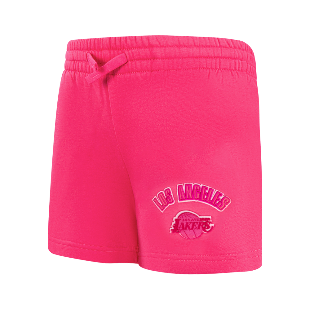 SHORTS DE BASQUETBOL NBA LOS ANGELES LAKERS CLASSIC TRIPLE PINK PARA NIÑA JUNIOR