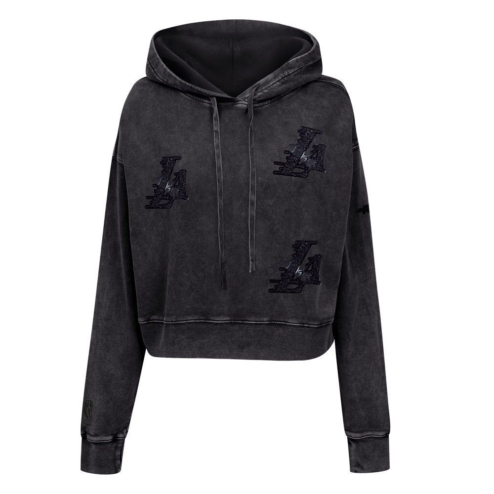 SUDADERA CON GORRO NBA LOS ANGELES LAKERS WASHED CRYSTALLINE PARA MUJER