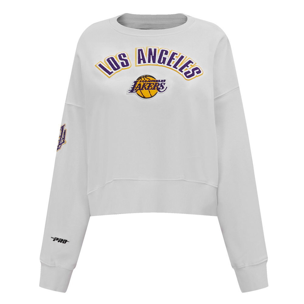 SUDADERA DE CUELLO REDONDO NBA LOS ANGELES LAKERS CLASSIC ESSENTIALS PARA MUJER