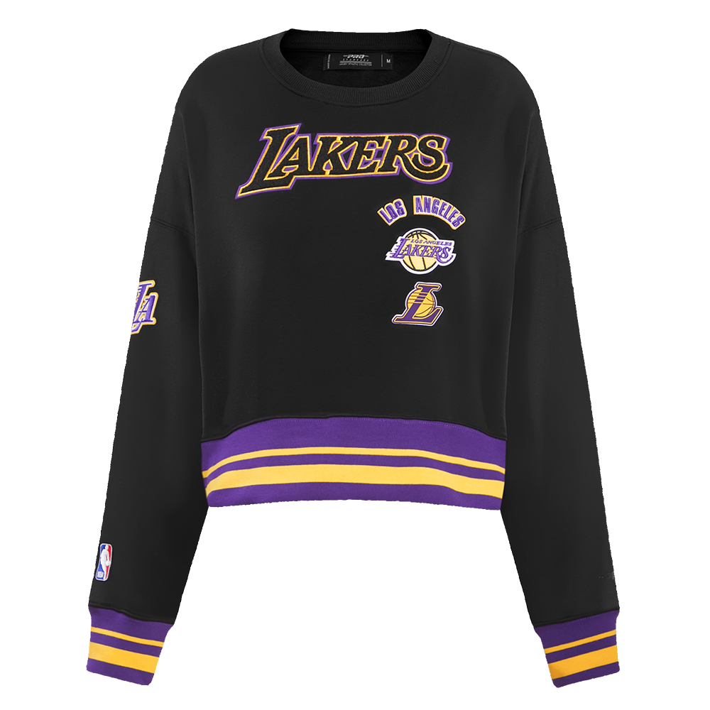 SUDADERA DE CUELLO REDONDO NBA LOS ANGELES LAKERS RETRO CLASSICS PARA MUJER