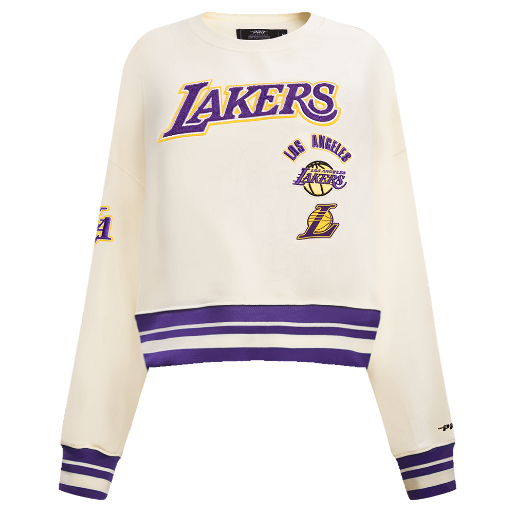 SUDADERA DE CUELLO REDONDO NBA LOS ANGELES LAKERS RETRO CLASSICS PARA MUJER