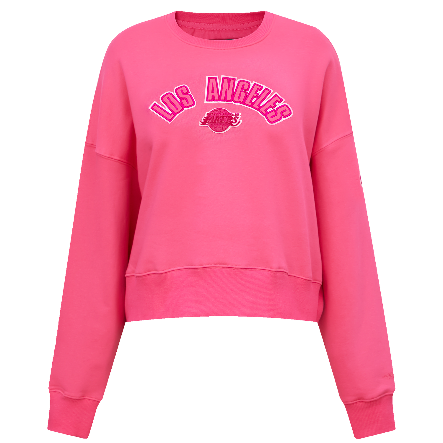 SUDADERA DE CUELLO REDONDO NBA LOS ANGELES LAKERS CLASSIC TRIPLE PINK PARA MUJER