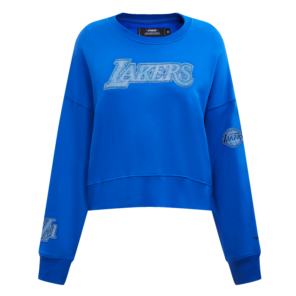 SUDADERA DE CUELLO REDONDO NBA LOS ANGELES LAKERS VARSITY BLUES PARA MUJER
