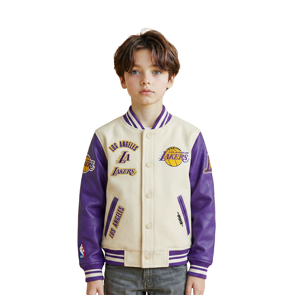 CHAMARRA UNIVERSITARIA NBA LOS ANGELES LAKERS RETRO CLASSICS PARA NIÑO