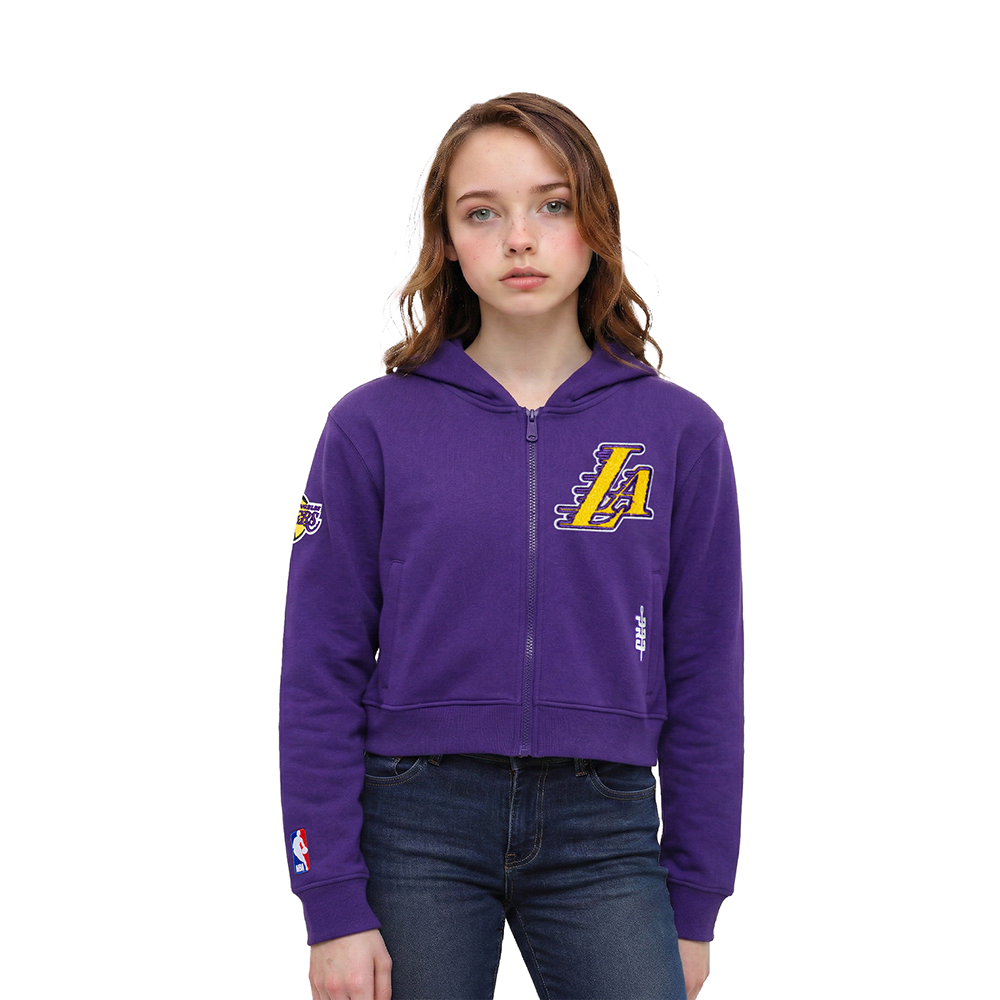 SUDADERA CON CIERRE NBA LOS ANGELES LAKERS CLASSIC ESSENTIALS PARA NIÑA