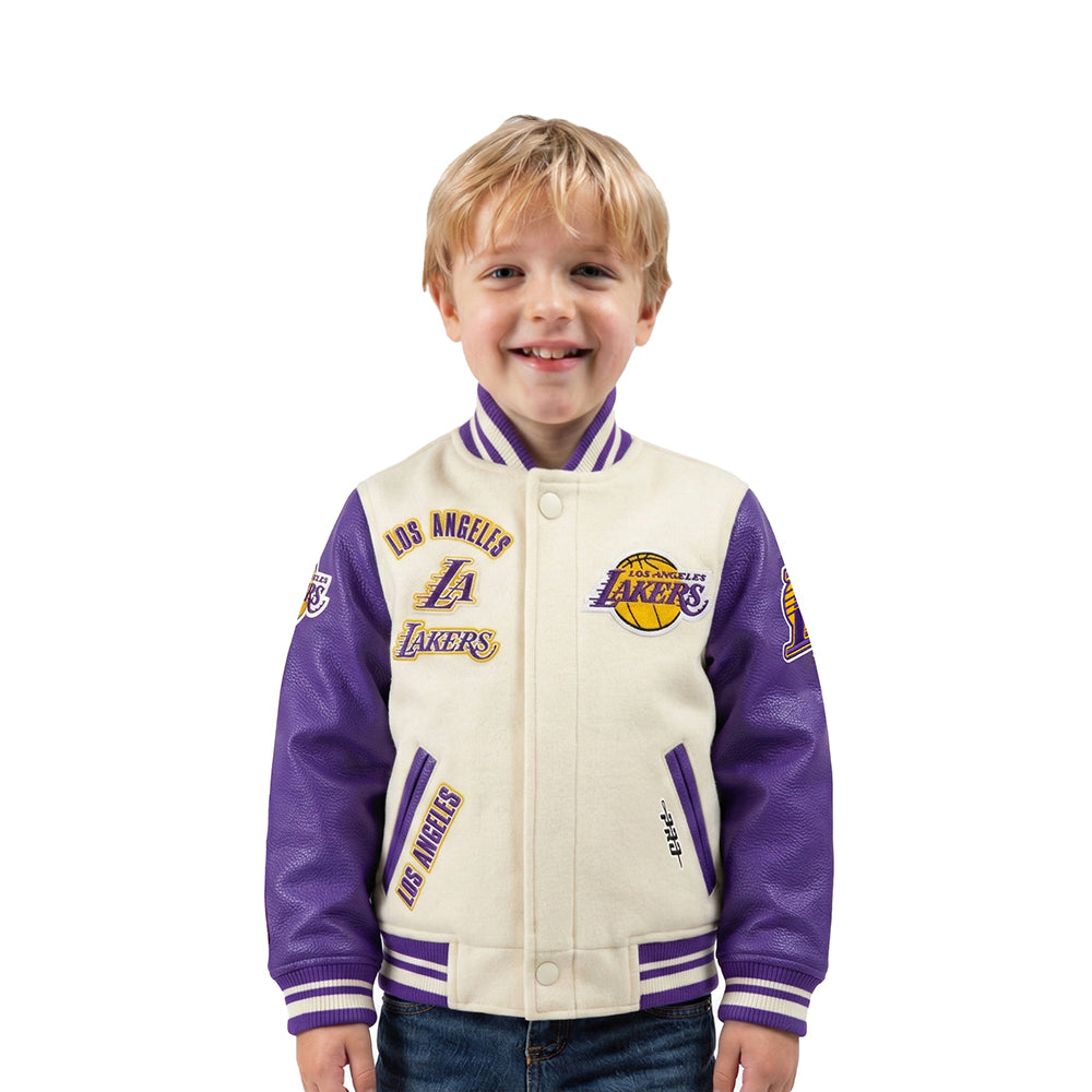 CHAMARRA UNIVERSITARIA NBA LOS ANGELES LAKERS RETRO CLASSICS PARA BEBÉ NIÑO