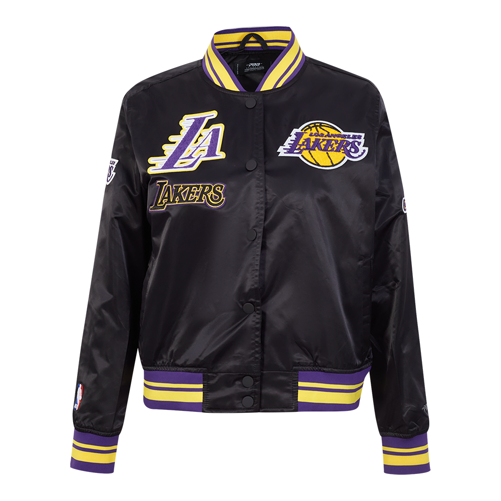 CHAMARRA DE SATÍN NBA LOS ANGELES LAKERS RETRO CLASSICS PARA MUJER