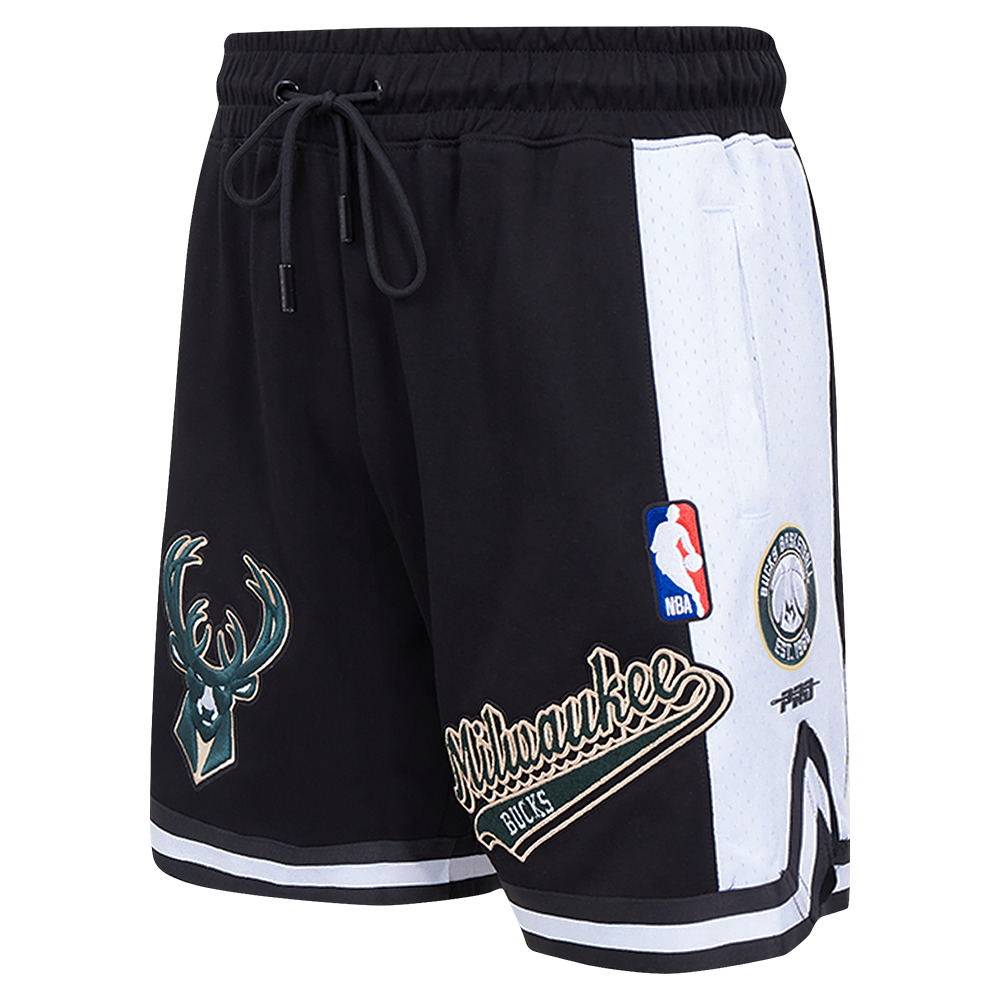 SHORTS DE BASKETBALL NBA MILWAUKEE BUCKS SCRIPT TAIL