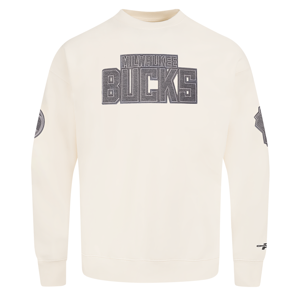 SUDADERA DE CUELLO REDONDO NBA MILWAUKEE BUCKS REVERSE FRENCH TERRY