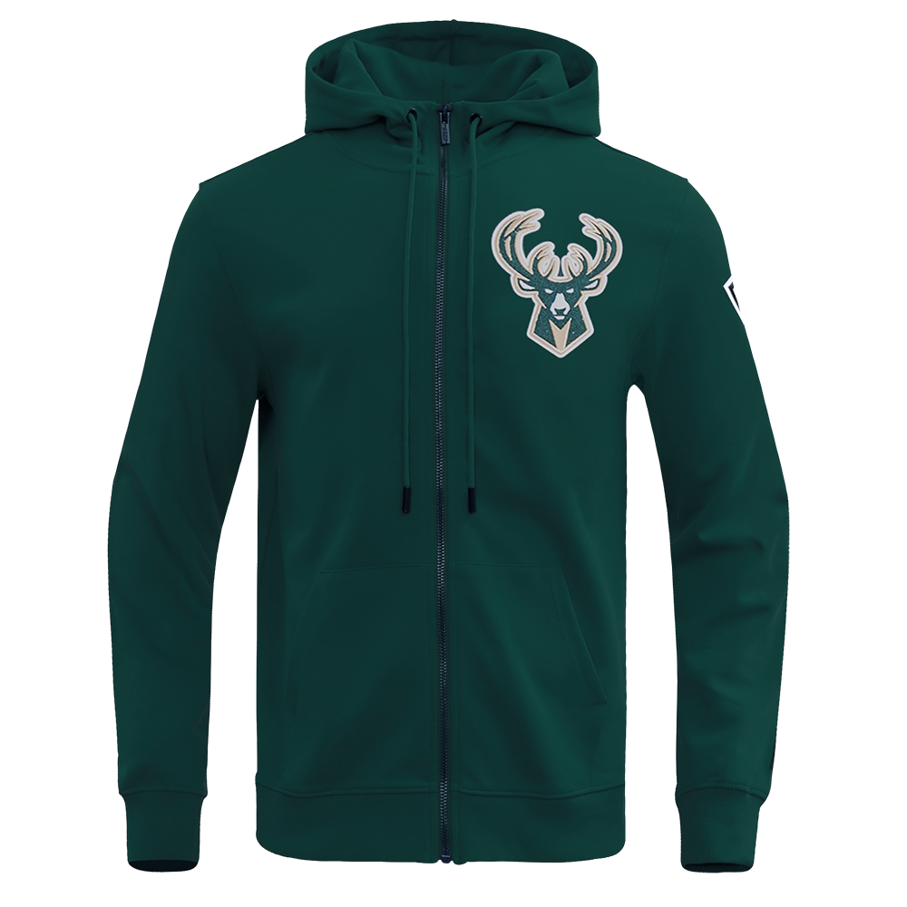 SUDADERA CON CIERRE NBA MILWAUKEE BUCKS CLASSIC CHENILLE