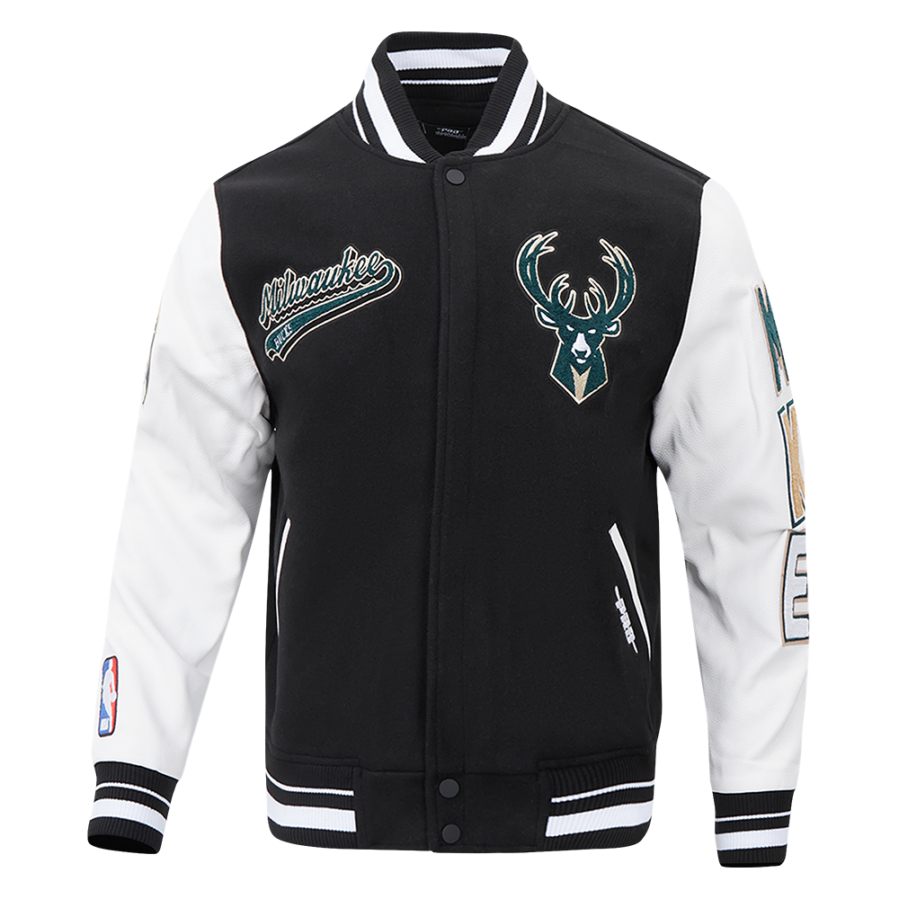 CHAMARRA UNIVERSITARIA NBA MILWAUKEE BUCKS SCRIPT TAIL