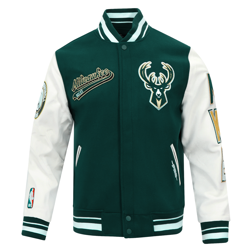 CHAMARRA UNIVERSITARIA NBA MILWAUKEE BUCKS SCRIPT TAIL