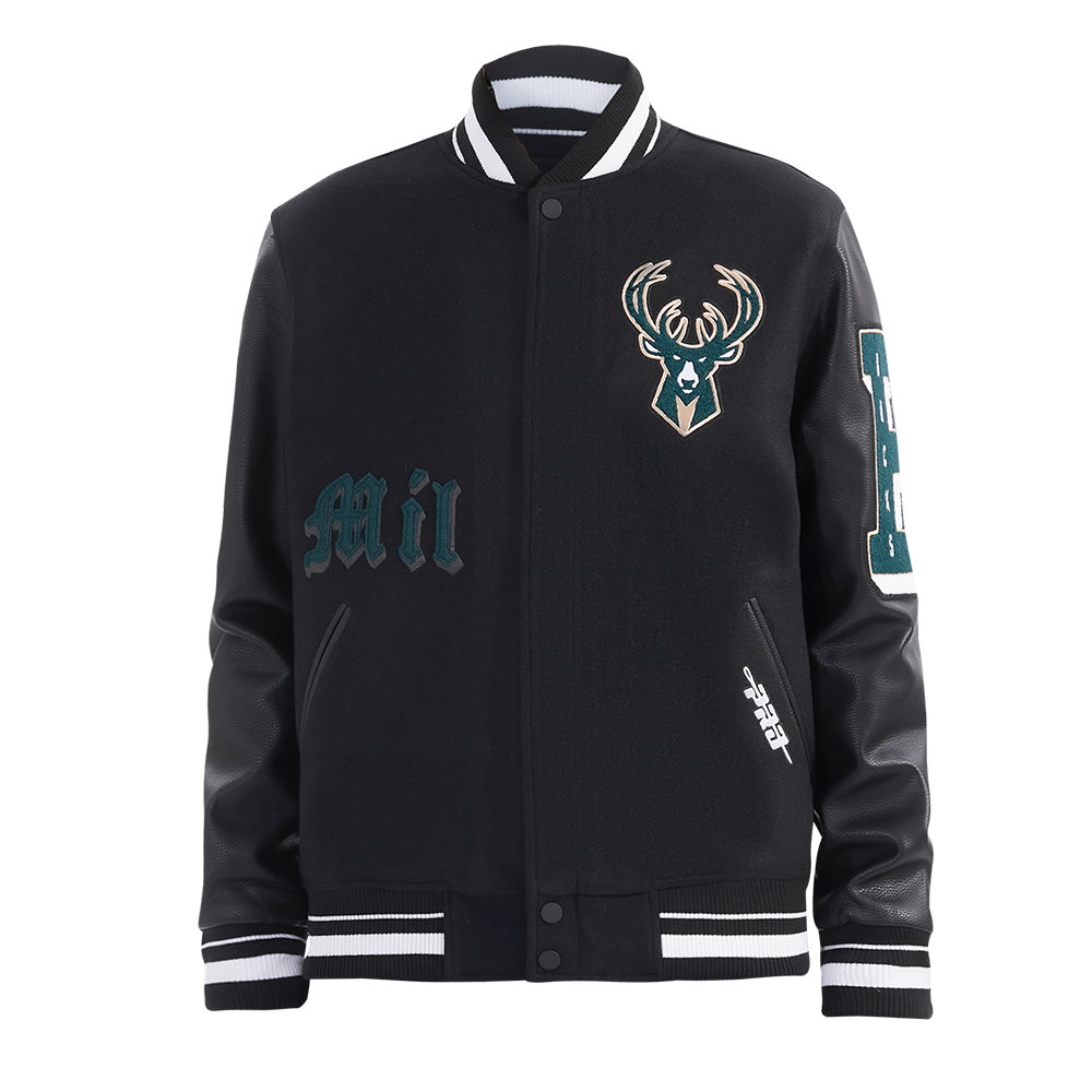 CHAMARRA UNIVERSITARIA NBA MILWAUKEE BUCKS OLD ENGLISH