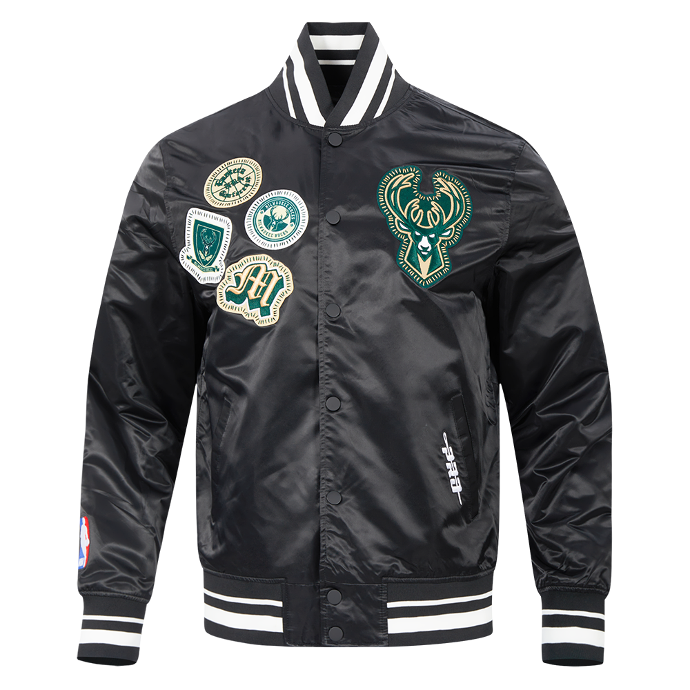 CHAMARRA DE SATÍN NBA MILWAUKEE BUCKS DIY PICK STITCH
