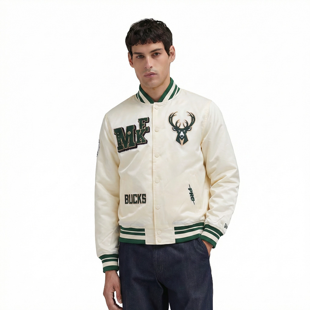 CHAMARRA DE SATIN NBA MILWAUKEE BUCKS BEST OF