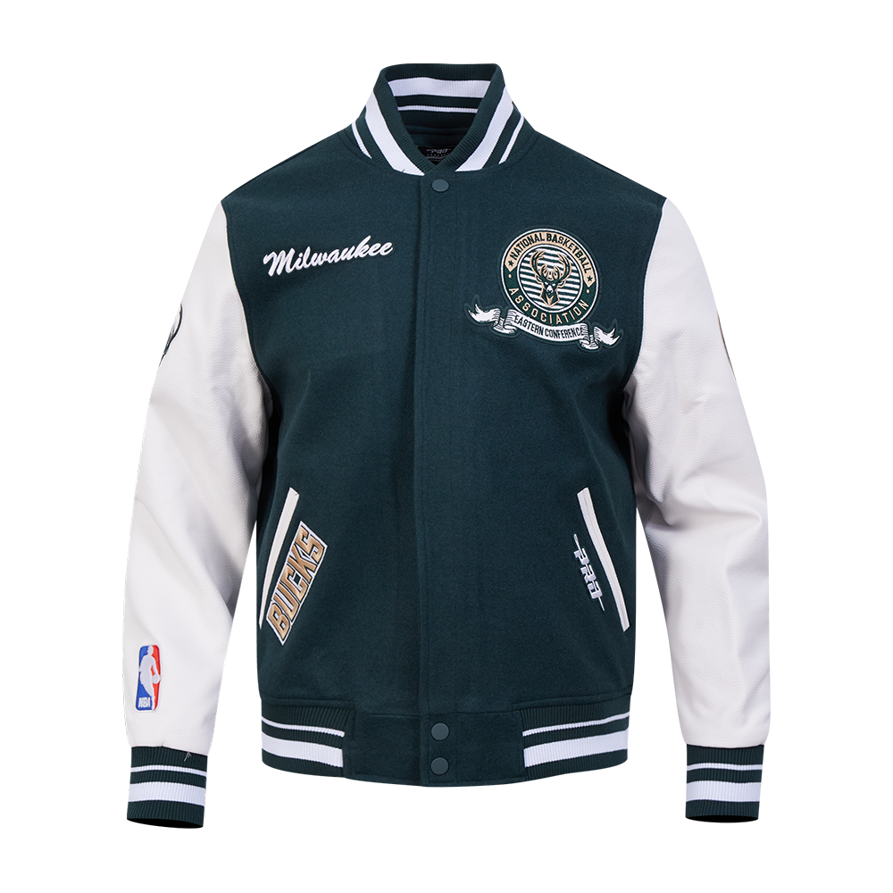 CHAMARRA UNIVERSITARIA NBA MILWAUKEE BUCKS TEAM BADGE
